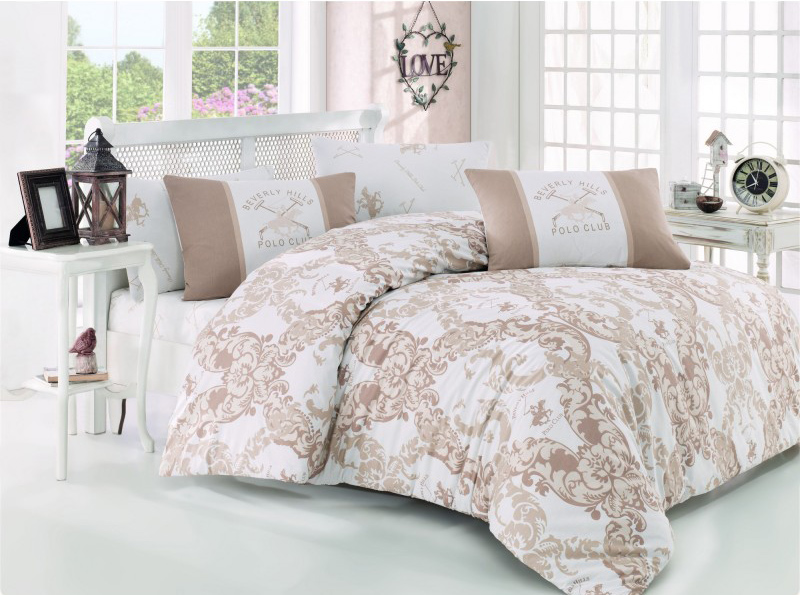 

Комплект постельного белья Beverly Hills Polo Club Ранфорс BHPC 024 Cream 160x220 (svt-2000022202268)