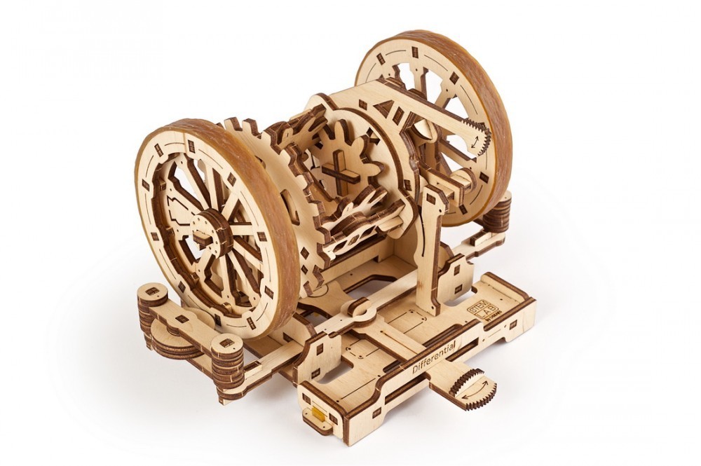 

Механический деревянный 3D конструктор Ugears STEM-модель Дифференциал из фанеры (70132)