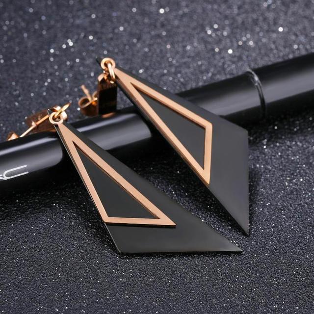

Серьги-подвески Steel Way с покрытием золота и титана