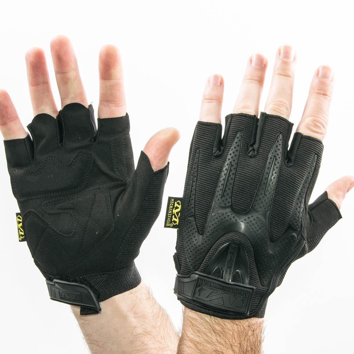 

Тактические перчатки митенки с открытми пальцами Mechanix Черный