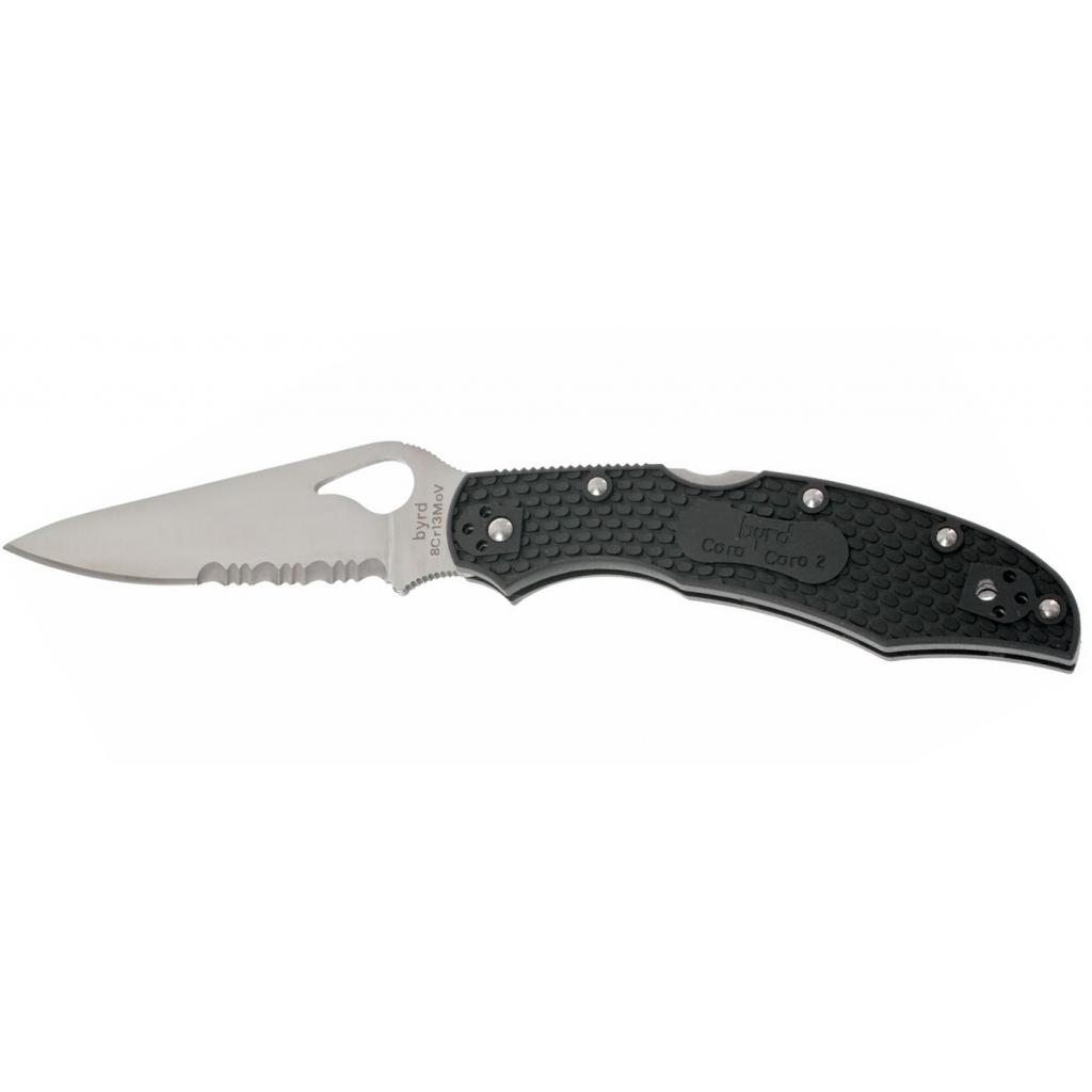 

Нож Spyderco Byrd Cara Cara 2, FRN, полусеррейтор (BY03PSBK2)