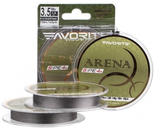 

Шнур Favorite Arena PE Silver Gray 4x 100m #0.175/0.071mm 1.4kg