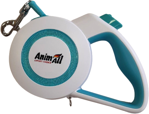 

Поводок-рулетка AnimAll Reflector MS7110-3M S до 15 кг 3 м Бело-голубой