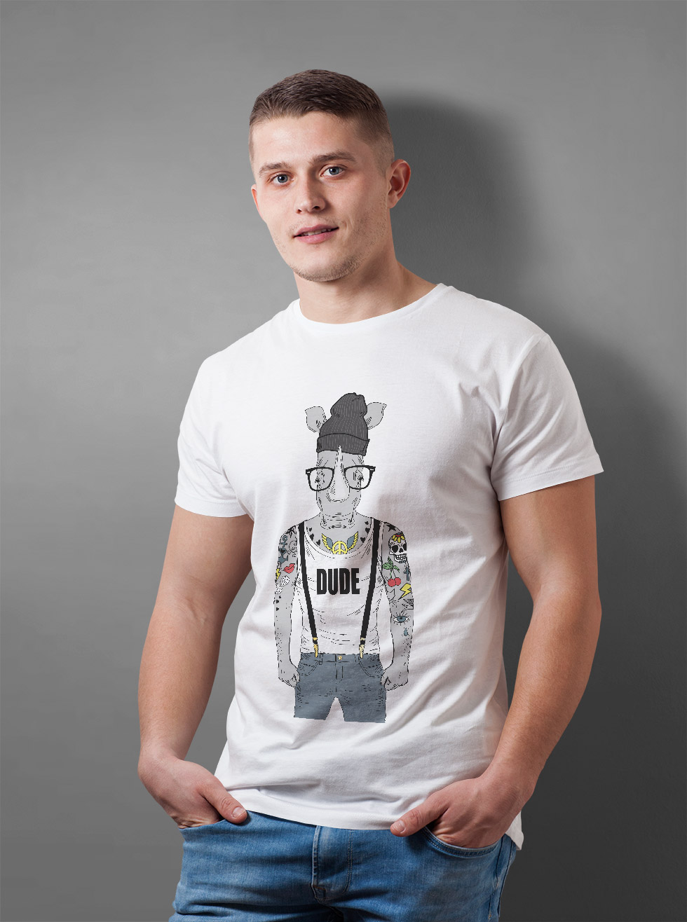 

Футболка с красочным принтом OWEAR fasafari13WH  Белый, Футболка с красочным принтом OWEAR fasafari13WH S Белый