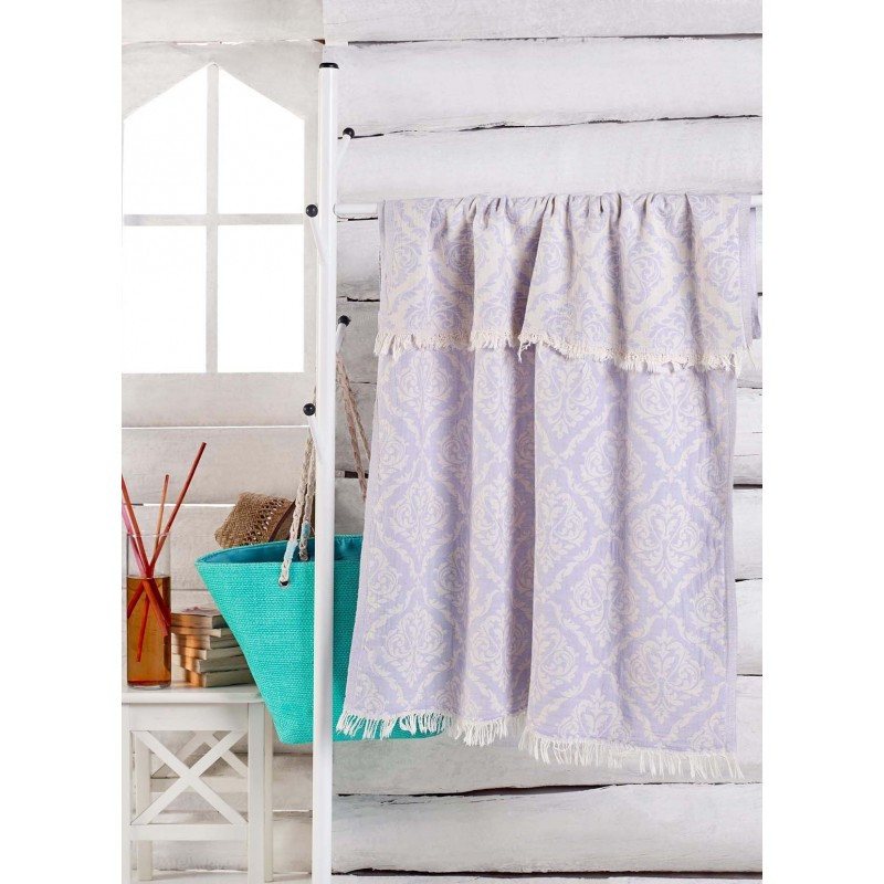 

Полотенце Eponj Home Jakarli - Varak lila лиловый 100*180