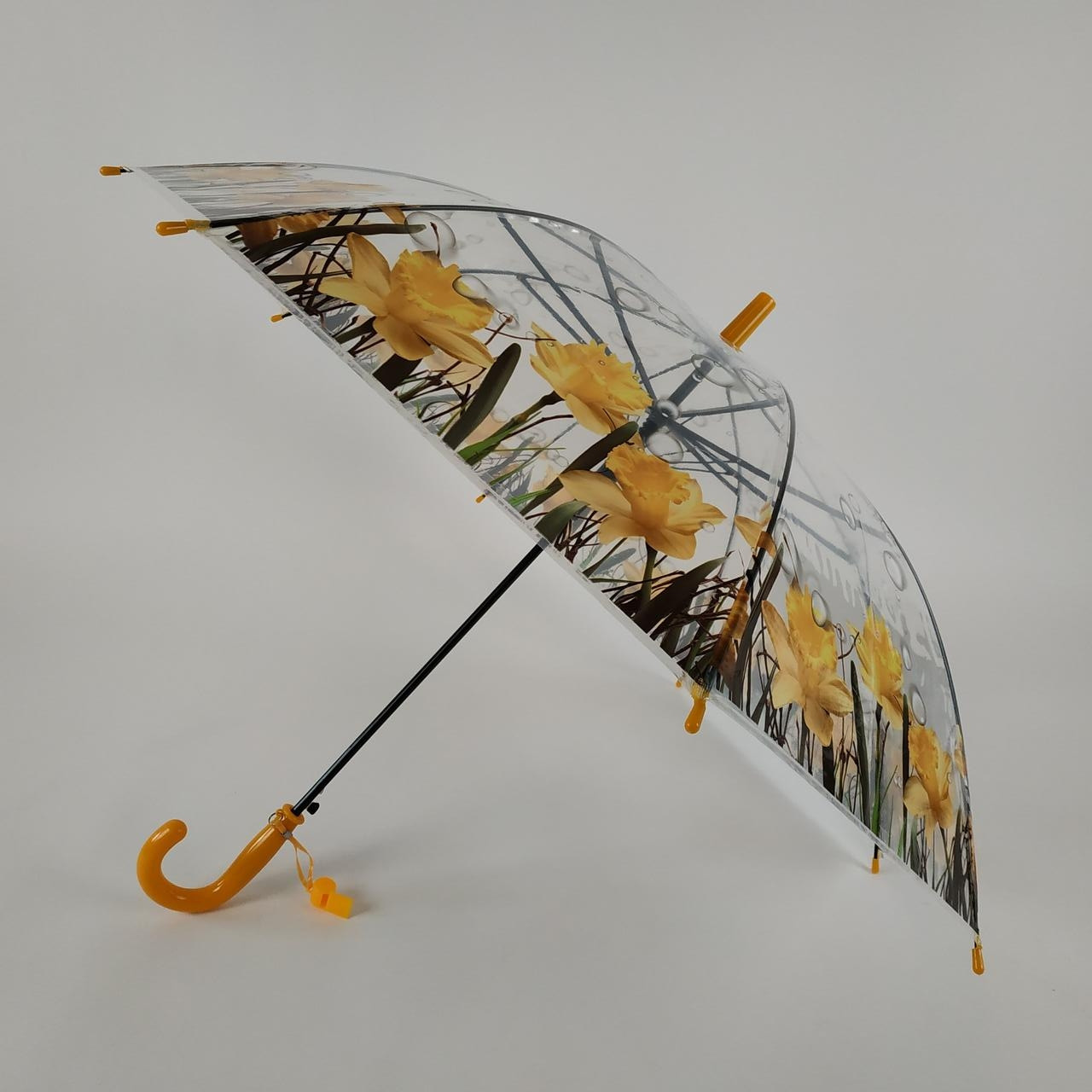 

Зонт-трость прозрачный женский 1315 Feeling Rain 100 см Прозрачный