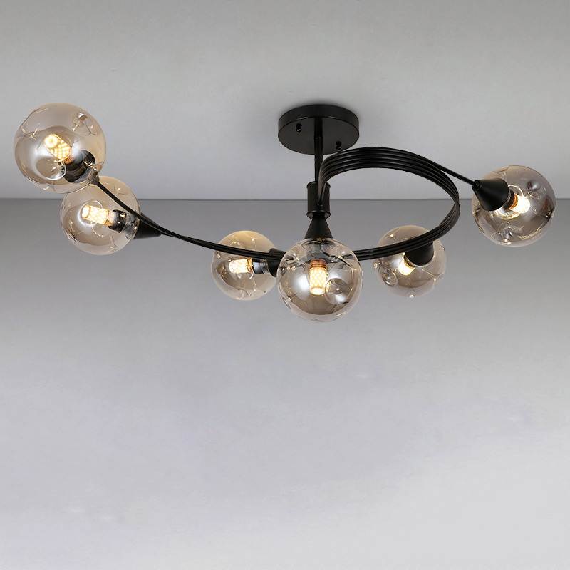 

Люстра потолочная Light House LS-15037-6 BK+BK черная