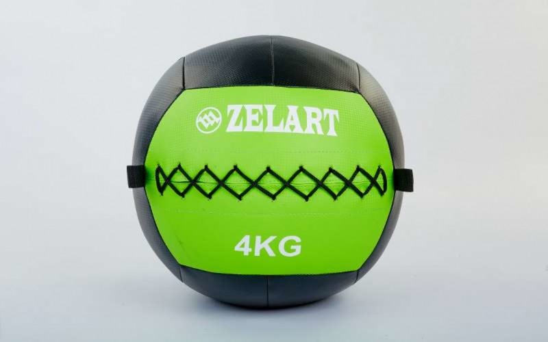 

Мяч волбол для кроссфита и фитнеса 4кг Zelart WALL BALL FI-5168-4 Green (PS01081)