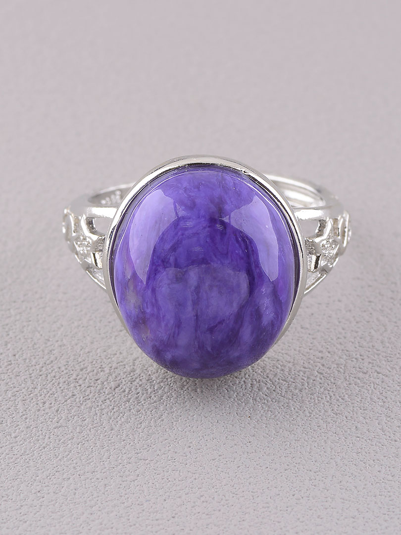 

Кольцо с Чароитом безразмерное Sunstones 4,72 г. 077633-999