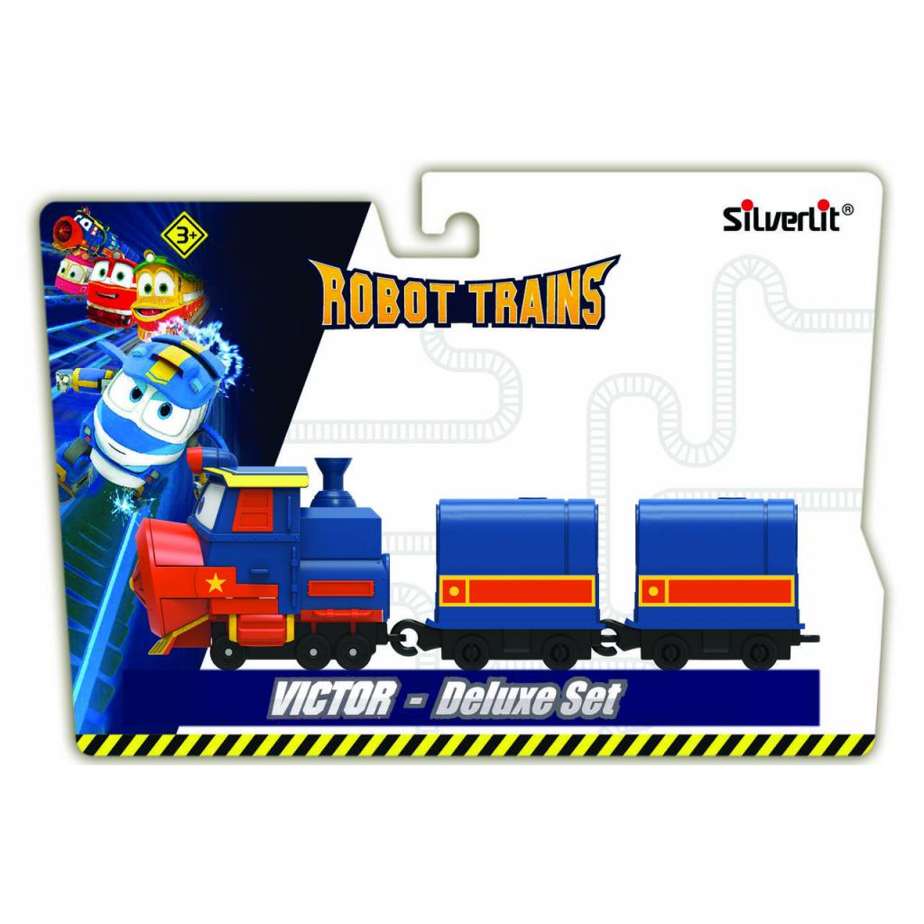

Игровой набор Silverlit Robot Trains Паровозик с двумя вагонами Виктор (80179)