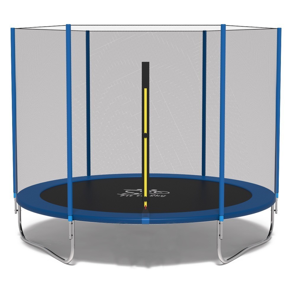 

Батут Fit to Sky 312 см с внешней сеткой (без лестницы) - синий, оптимальный батут для 2-3 детей