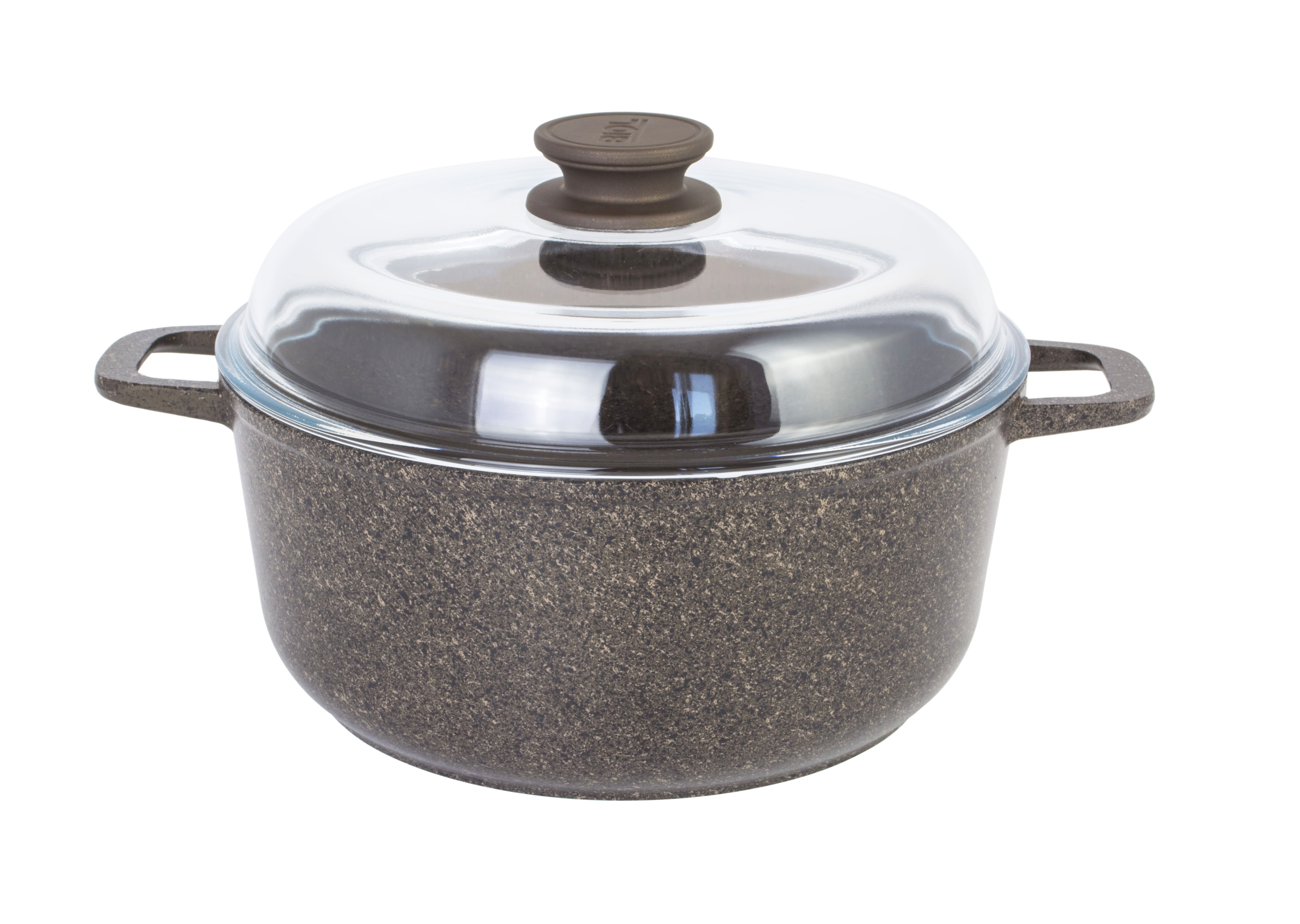 

Кастрюля со стеклянной крышкой Гранит-Браун Биол 5 л К503ПС