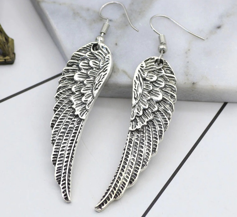 

Серьги женские посеребренные "Крылья" Silver Wings Shazzam