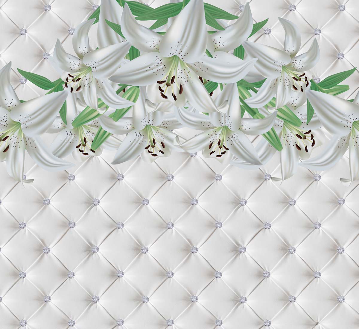 

Фотообои WS Wallpaper Цветы на стене 294*270 (31186) Флора