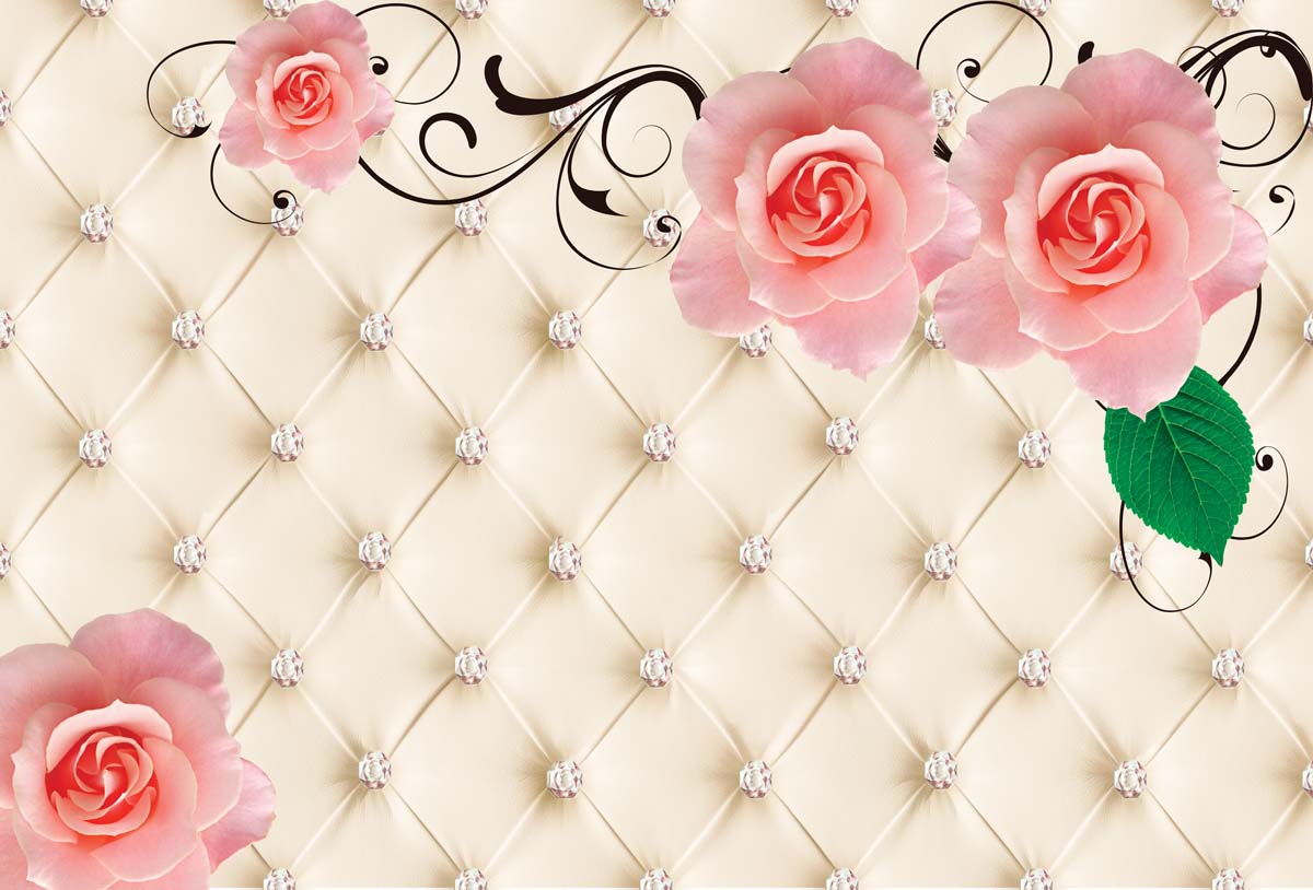 

Фотообои WS Wallpaper Розы на стене 392*270 (31174) Флора