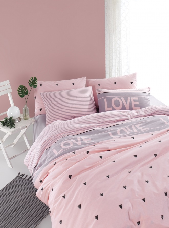 

Комплект постельного белья Lotus Home Perfect Ranforce Love You 160x220х2 Лиловый (svt-2000022267021)