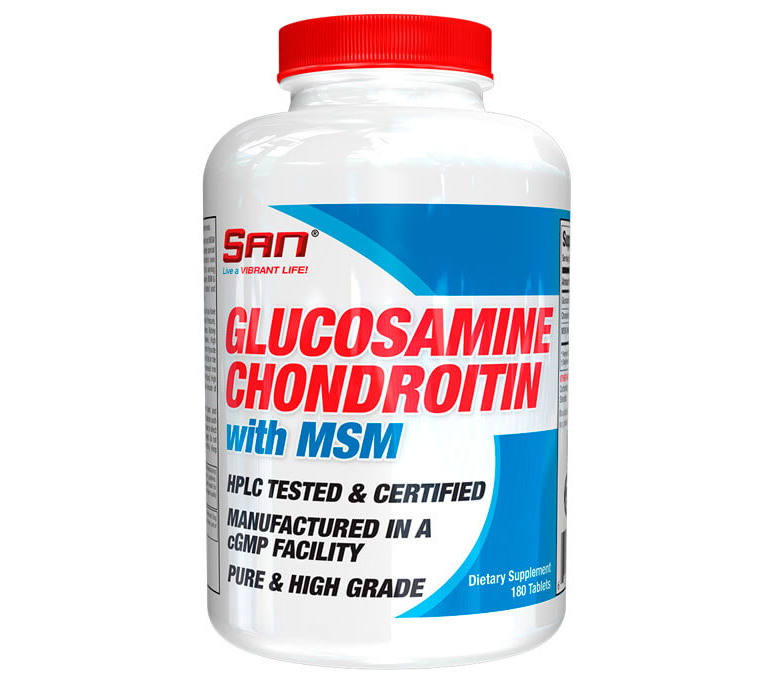 

Препарат для восстановления суставов и связок SAN Glucosamine Chondroitin with MSM (180 таблеток) (334214)