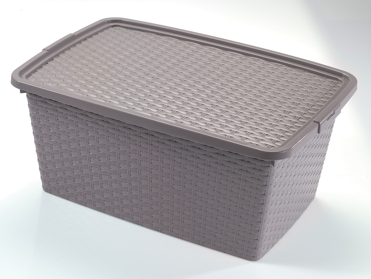 

Ящик для хранения пластиковый с крышкой Heidrun Intrigobox 40л коричневый (4512)