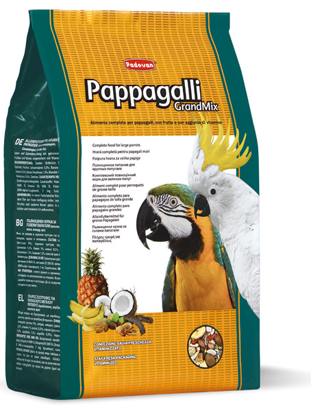 

Корм для больших попугаев PADOVAN GrandMix pappagalli 2 кг
