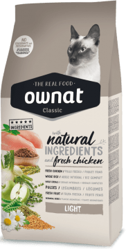 

Корм сухой для котов Ownat Light Облегченная формула- 4 кг