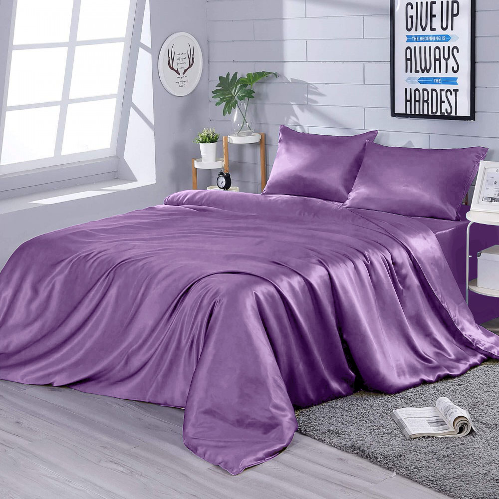 

Комплект постельного белья Zastelli Искусственный шелк Light Lilac 200x220 см