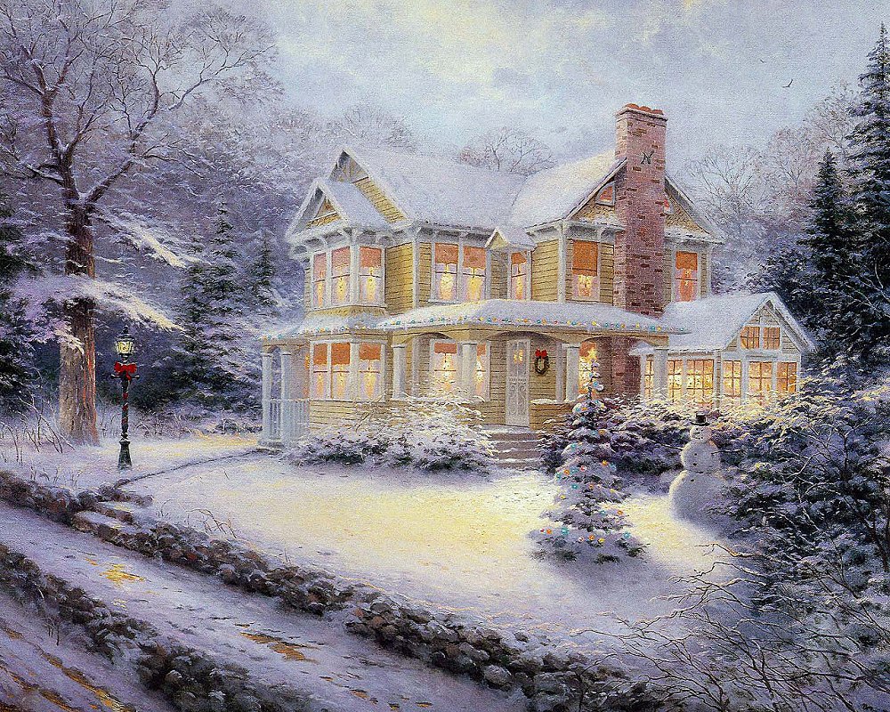 

Набор алмазной вышивки "Дом мечты. Рождество". ХудожникThomas Kinkade