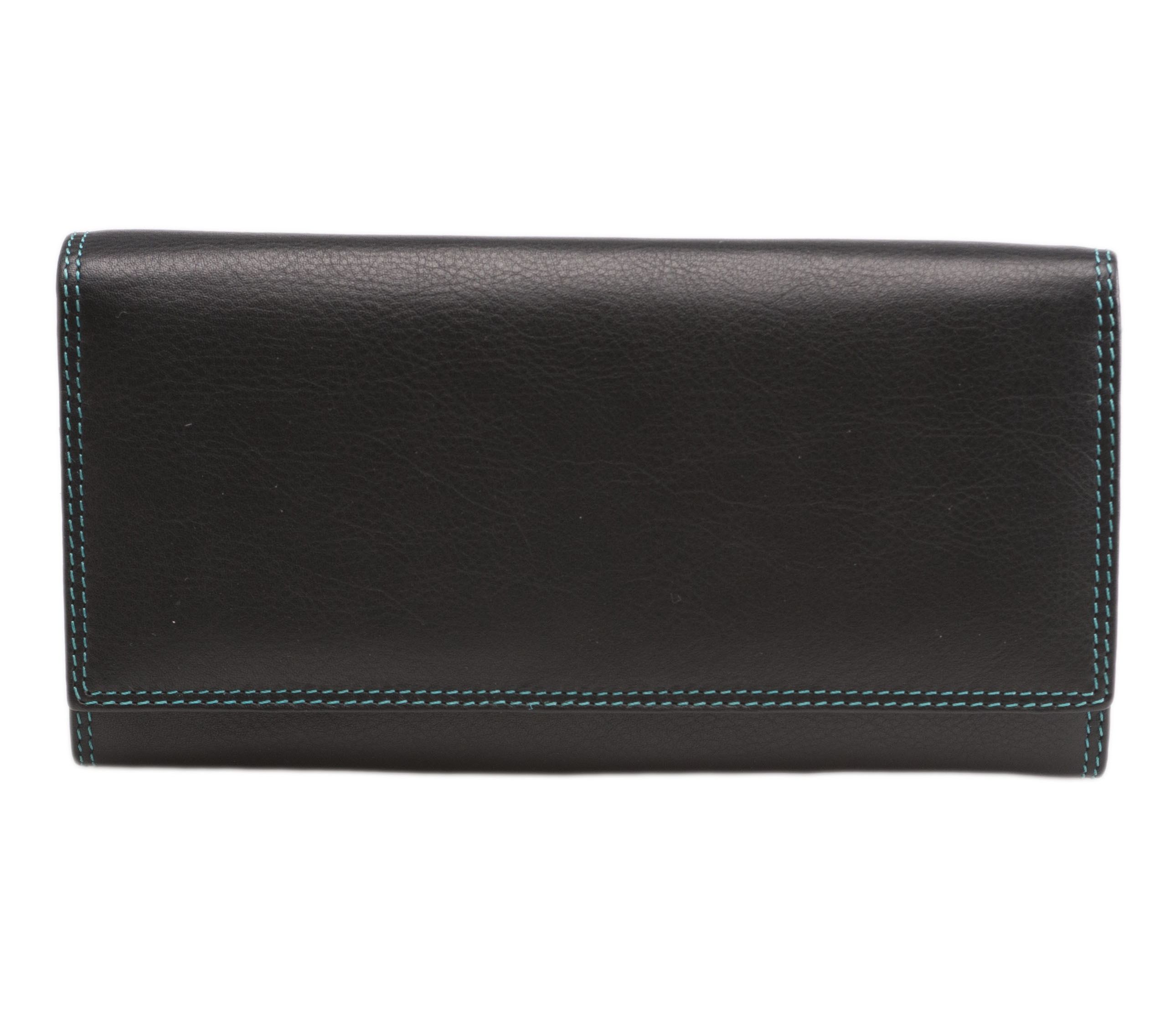 

Кошелёк Visconti CD21 BLK/AQUA кожаный Черный