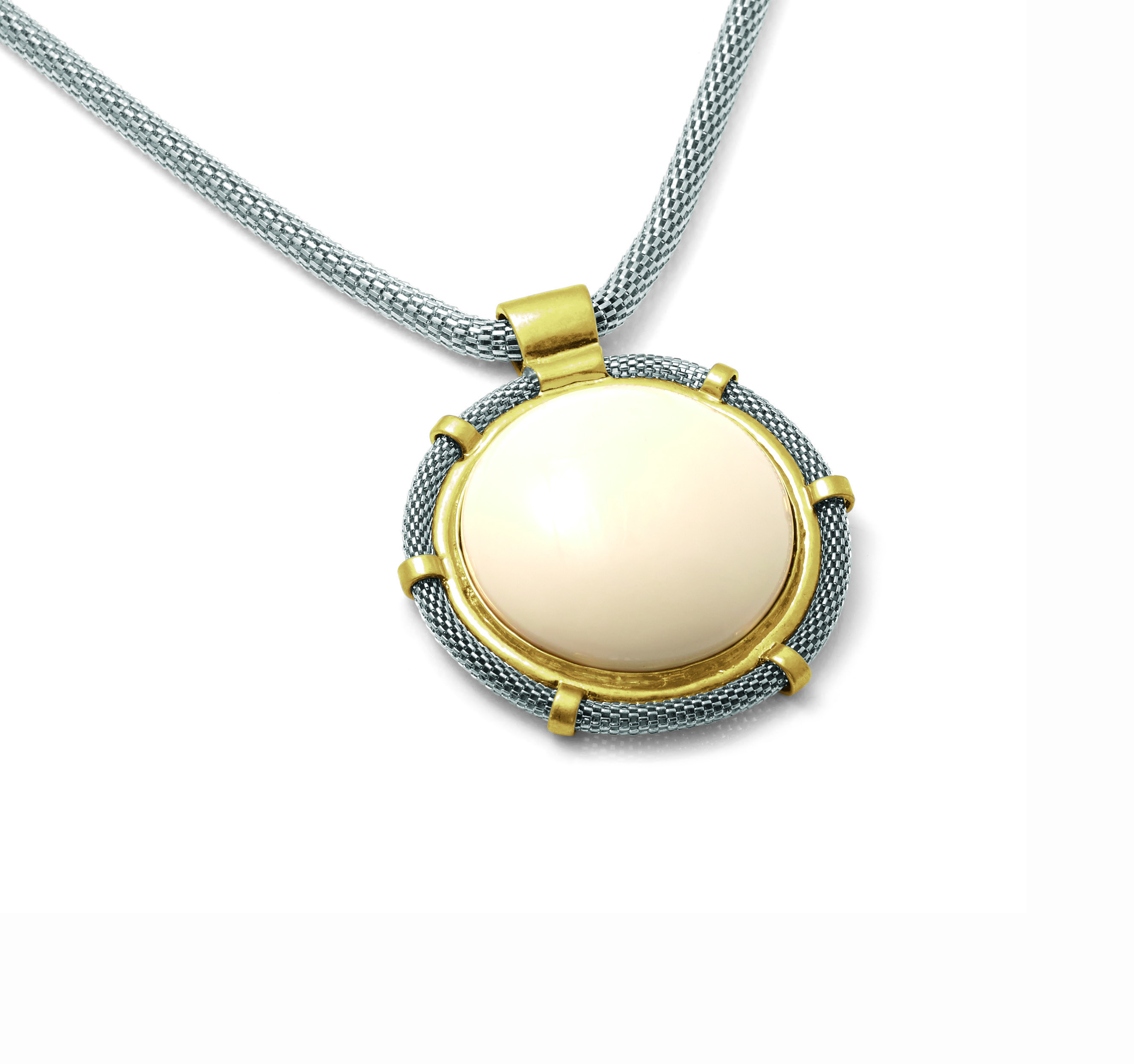 

Колье с крупным подвесом из кремовой ювелирной смолы Honey Fashion Accessories 84591