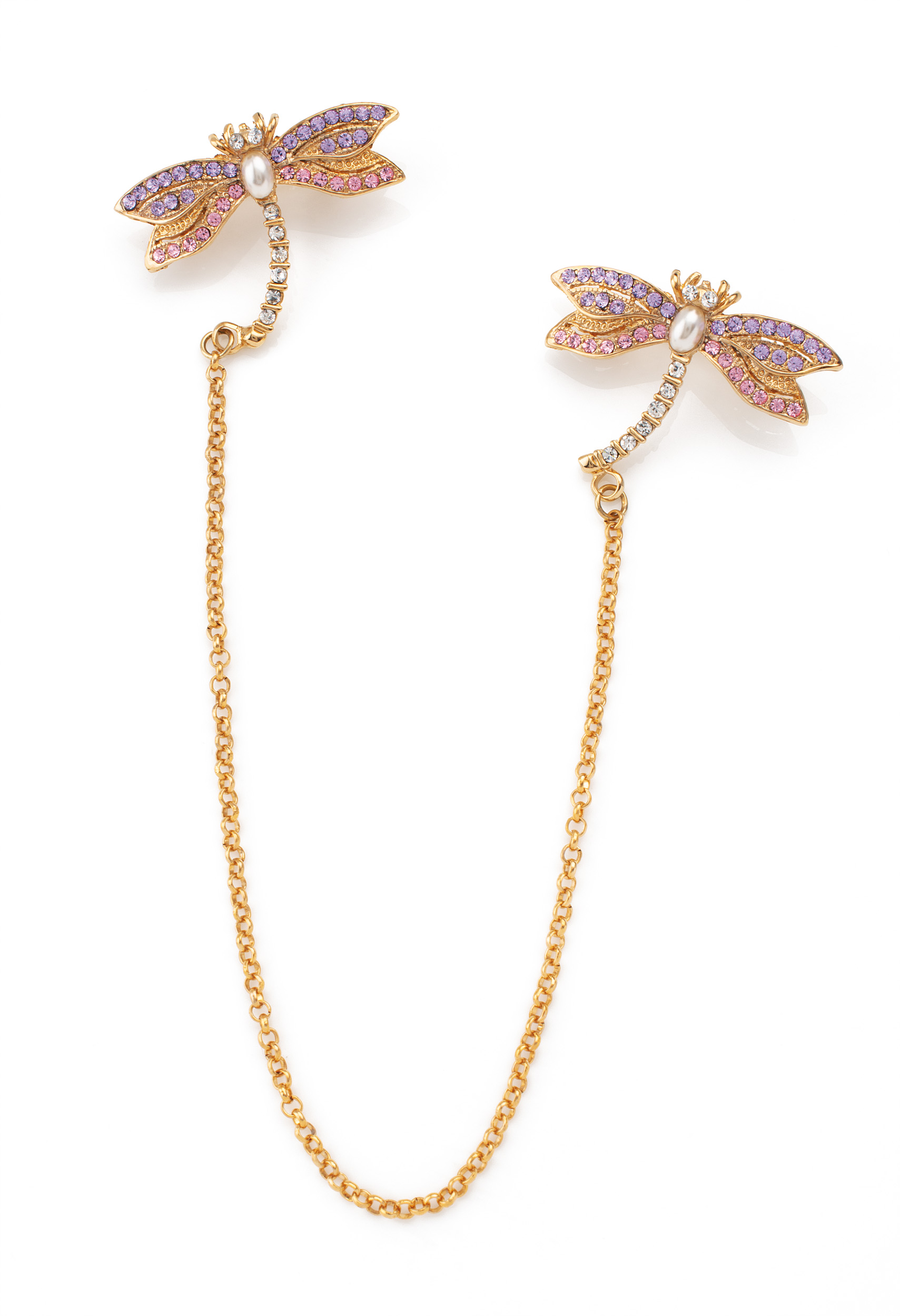 

Брошь позолоченная с хрусталем и жемугом Honey Fashion Accessories 87056