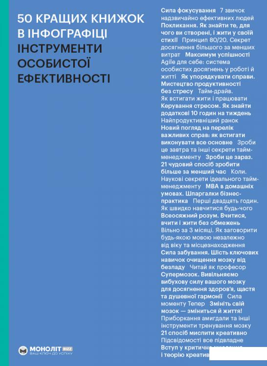

50 найкращих книжок в інфографіці. Інструменти особистої ефективності (1222367)