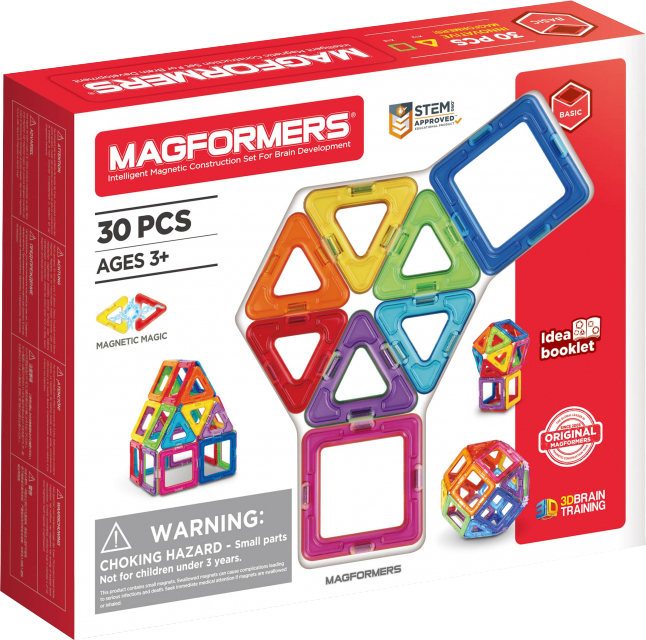 

Конструктор магнитный Magformers Базовый набор 30 деталей (701005) (8809134360019)