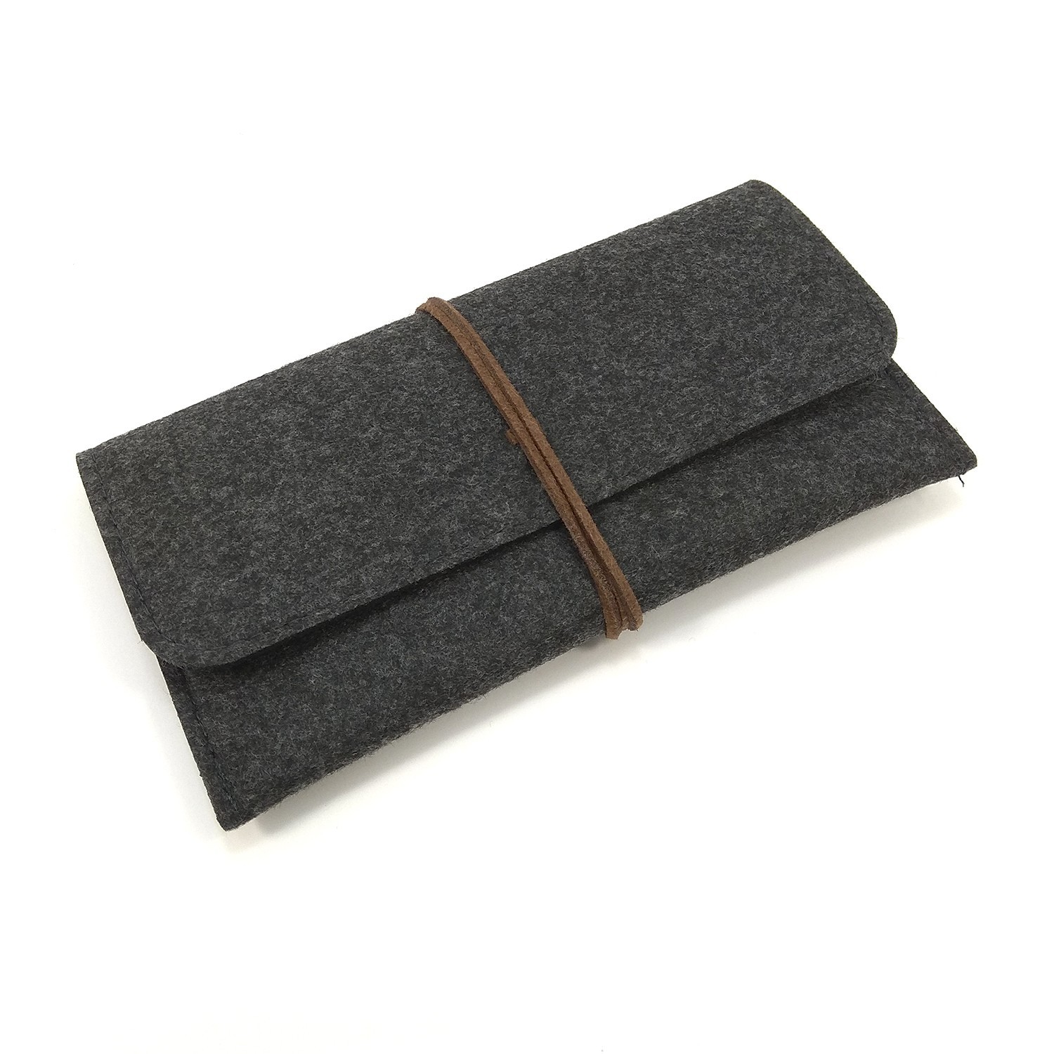 

Женский клатч-портмоне из фетра Cashmere S1012 Темно-серый