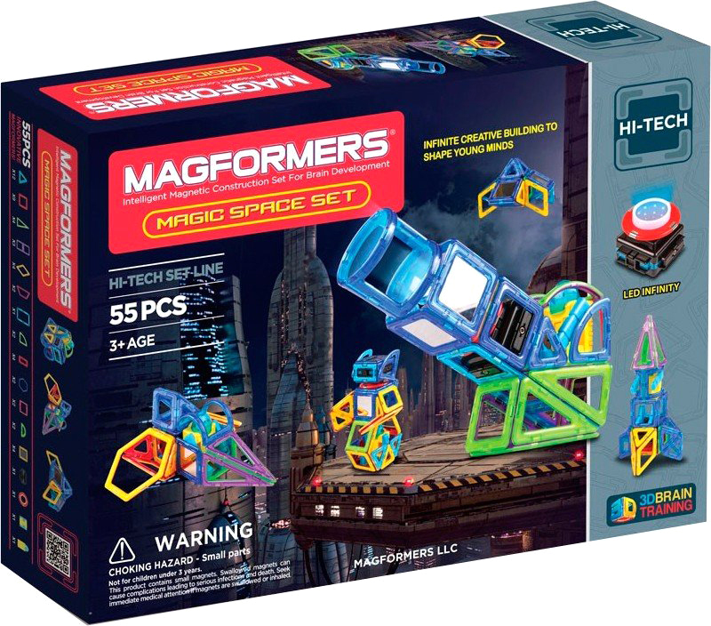 

Конструктор магнитный Magformers Магия космоса 55 деталей (709005) (8809134368305)