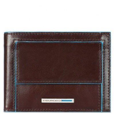 

Коричневое кожаное мужское портмоне Piquadro Blue Square