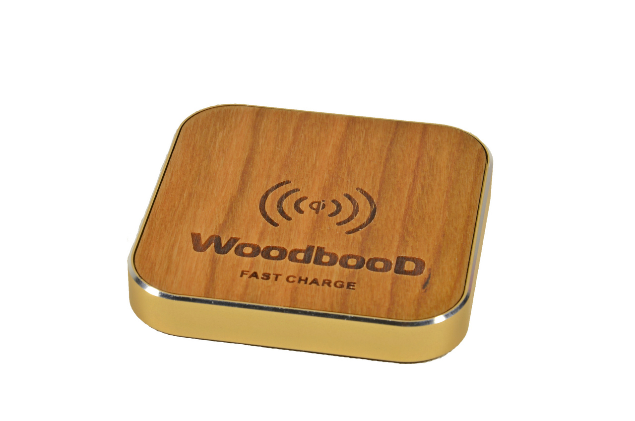 

Беспроводная зарядка WoodbooD Wireless Charge Standart Gold