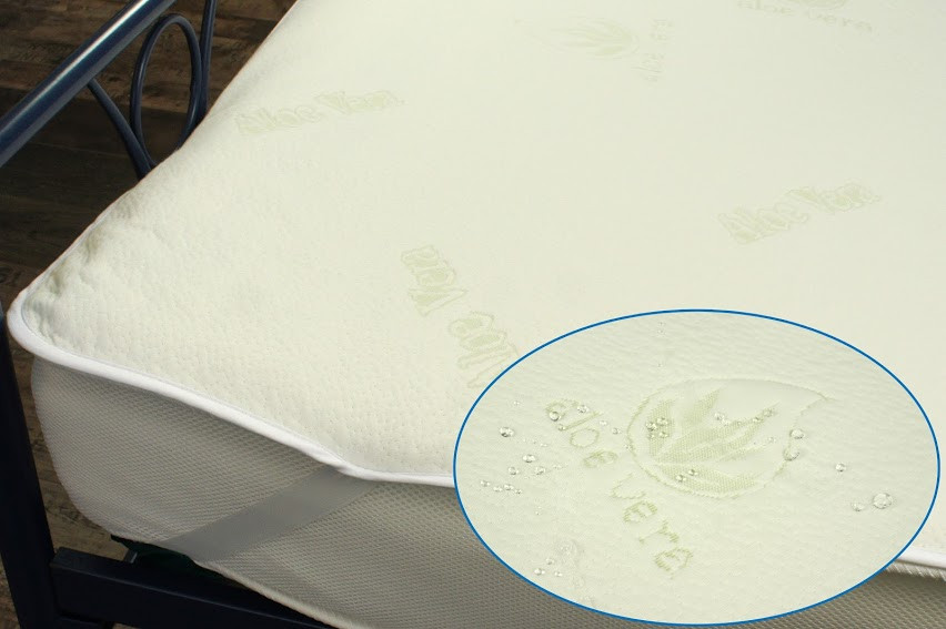 

Наматрасник водонепроницаемый Руно Aloe Vera Антивода 120*200 см махровый на резинках арт.699Aloe Vera