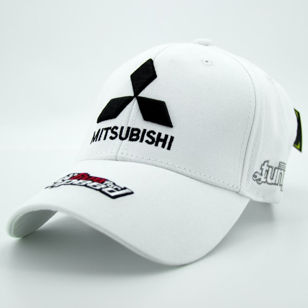 

Кепка с автомобильным логотипом Mitsubishi A27 Белая