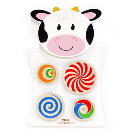 

Игрушка настенная Viga Toys "Корова с кругами"