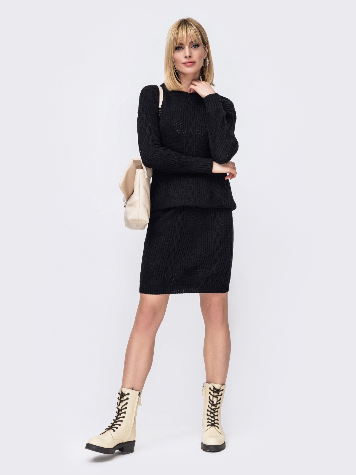 

Костюм (джемпер + юбка) Dressa 53017 42-44 Черный