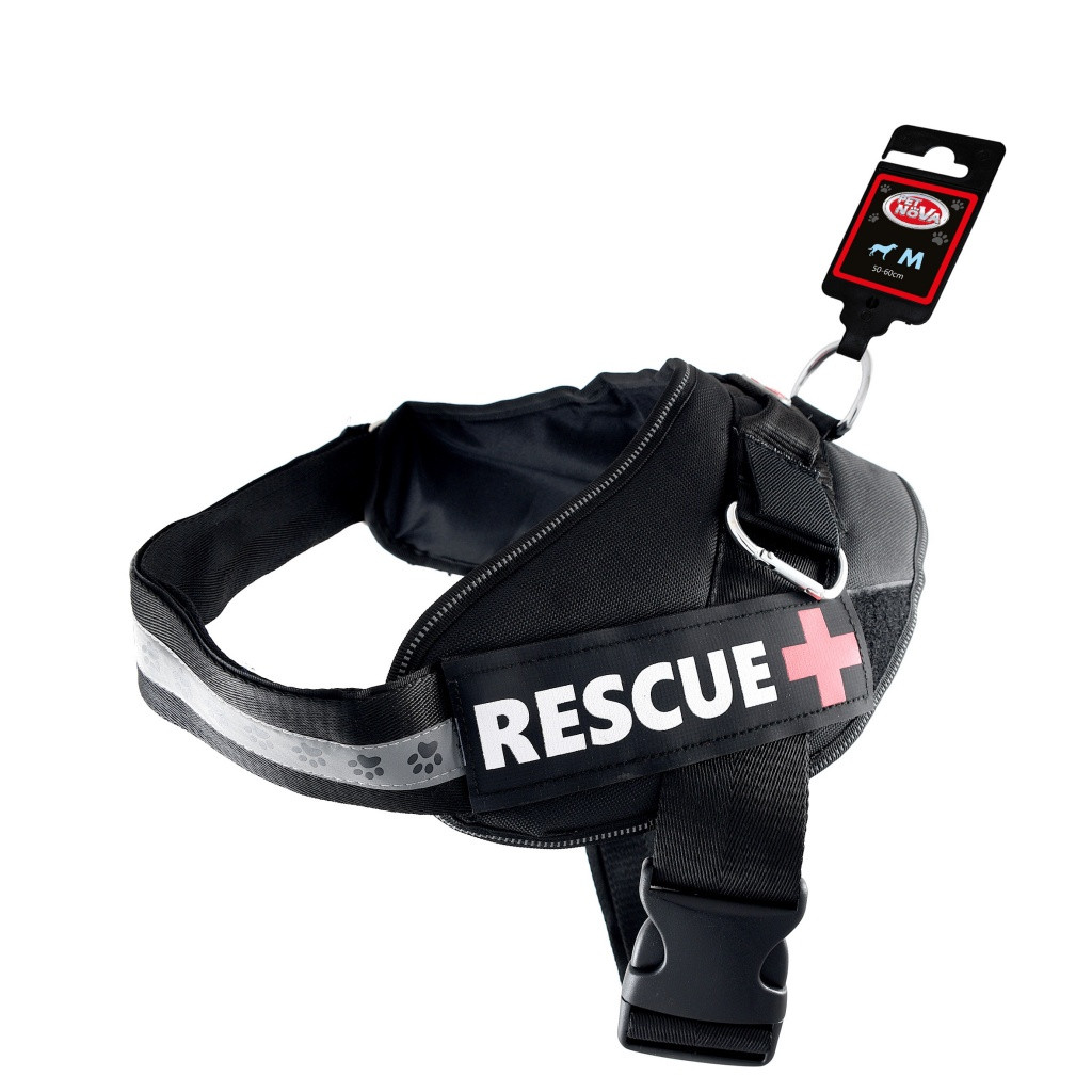 

Шлея усиленная Pet Nova Rescue+ M 50-60 см Чёрная (HA-RESCUE-BL-M)