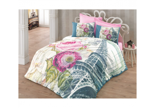

Комплект постельного белья Cotton Box Floral Eifyl Murdum Разноцветный
