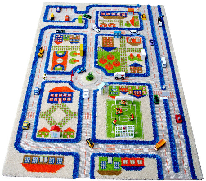 

Детский игровой ковер IVI Трафик размер L 134x180 см (8699149500025)