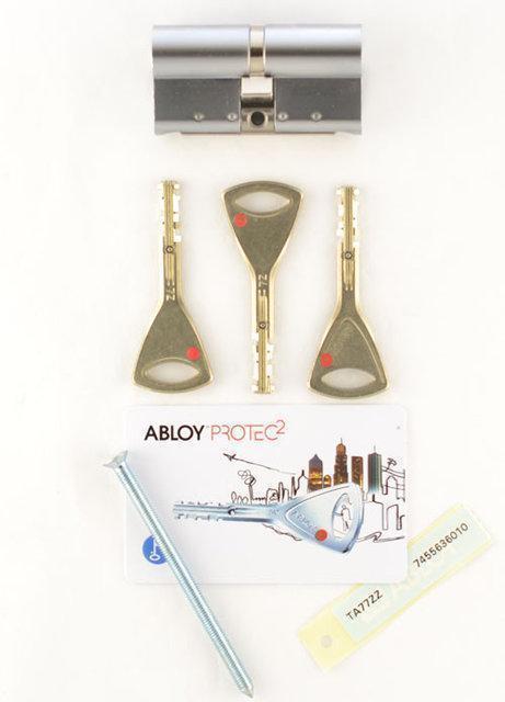 

Цилиндр Abloy Protec2 112 мм (66х46) ключ/ключ матовый хром