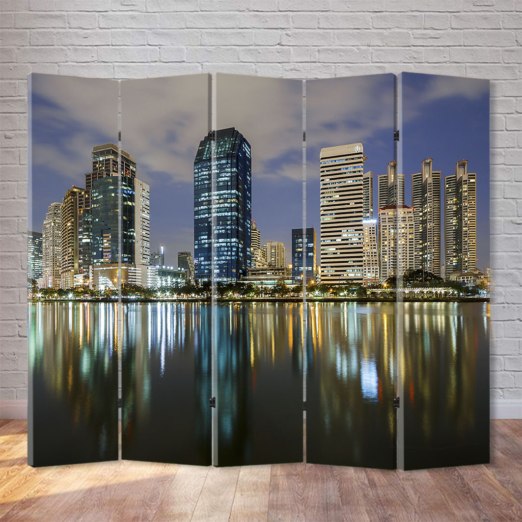 

Ширма декоративная FineDecor "Ночной город" 200x180 см 015b