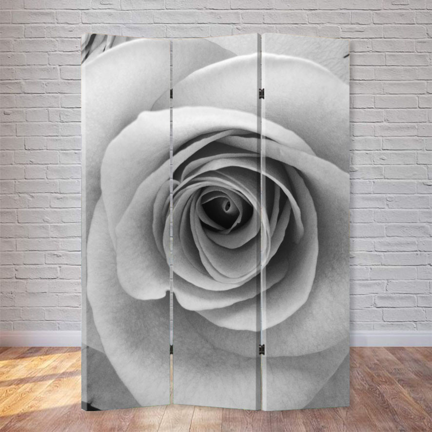 

Ширма декоративная FineDecor "Черно-белая роза" 120x180 см 207