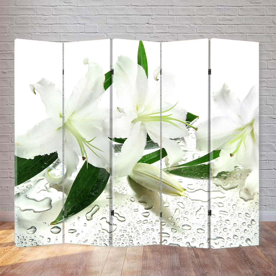 

Ширма декоративная FineDecor "Белая лилия" 200x180 см 099b