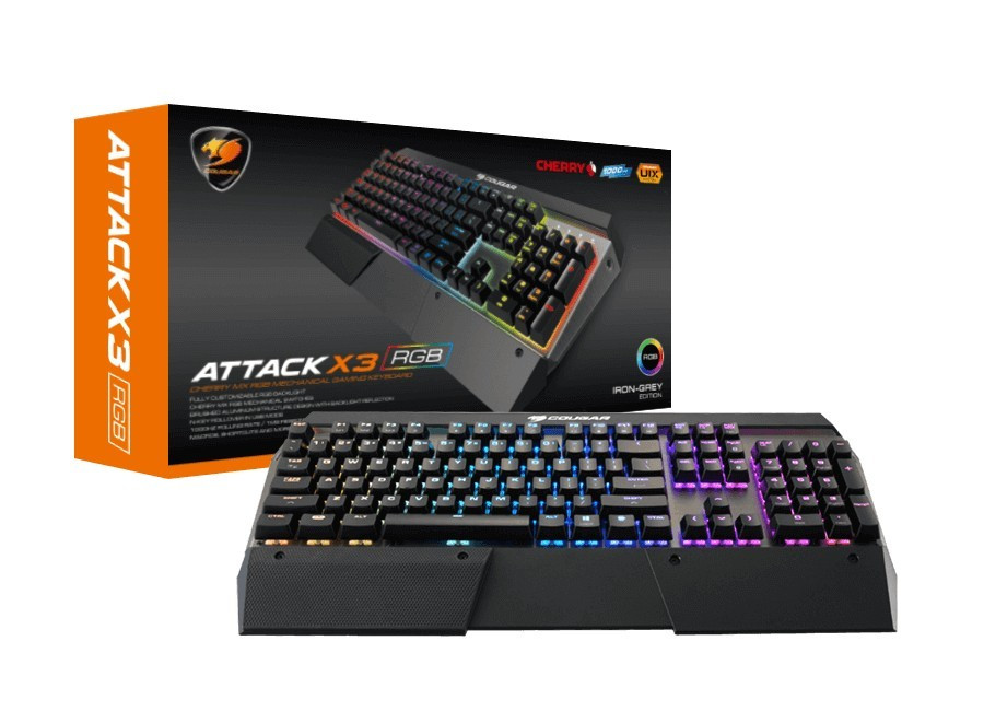 

Клавиатура Cougar Attack X3 RGB Speedy USB RGB-подсветка Red ATTACK X3 RGB Speedy (188763)