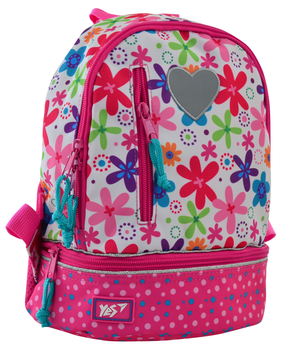 

Рюкзак детский Yes K-21 Flowers 28 x 22 x 12 см Розовый