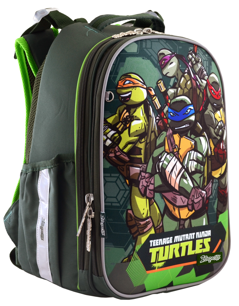 

Рюкзак школьный каркасный 1 Вересня H-25 Tmnt 35 x 27 x 16 см Зеленый