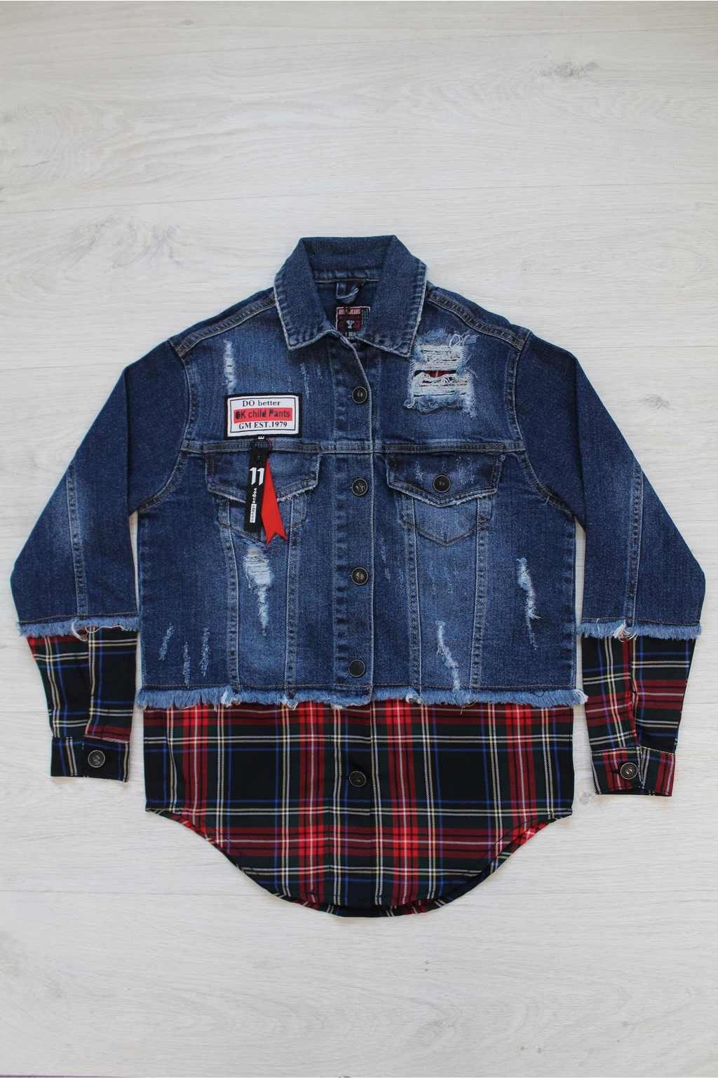 

Джинсовая куртка A-yugi Jeans 176 см Синий (2125000589725)